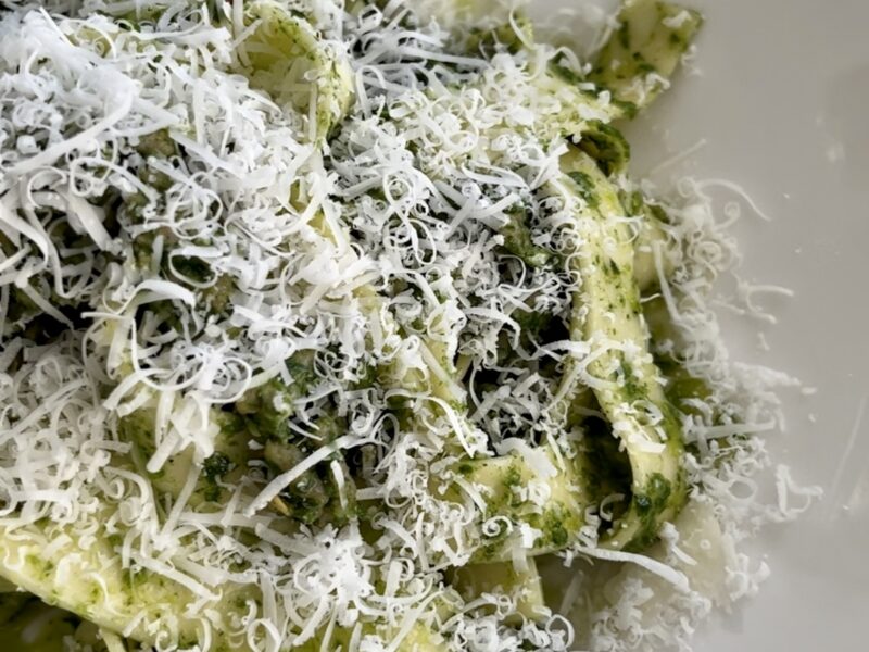 Kale Pesto Pappardelle with Italian Sausage