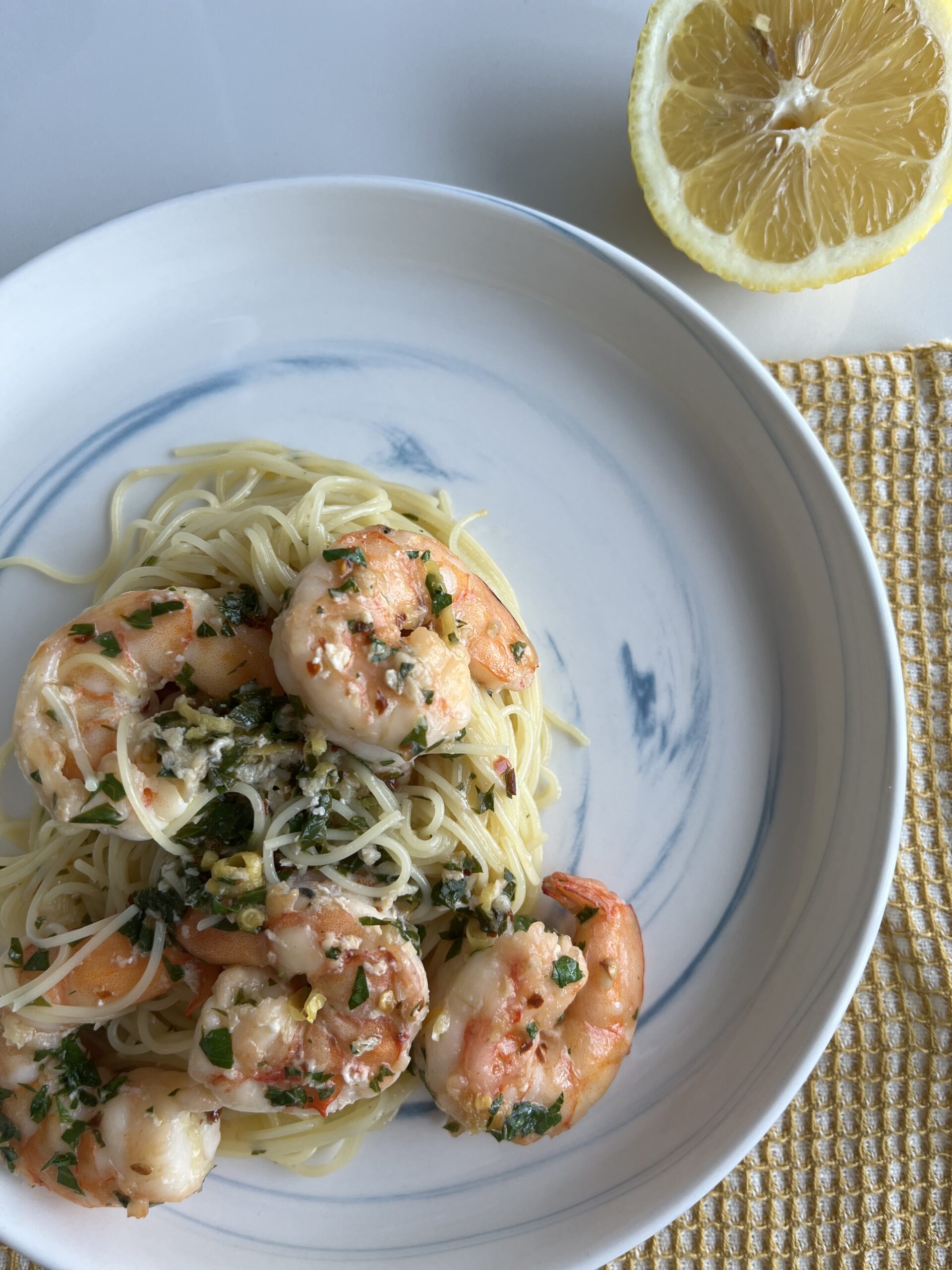 Shrimp Scampi with Angel Hair